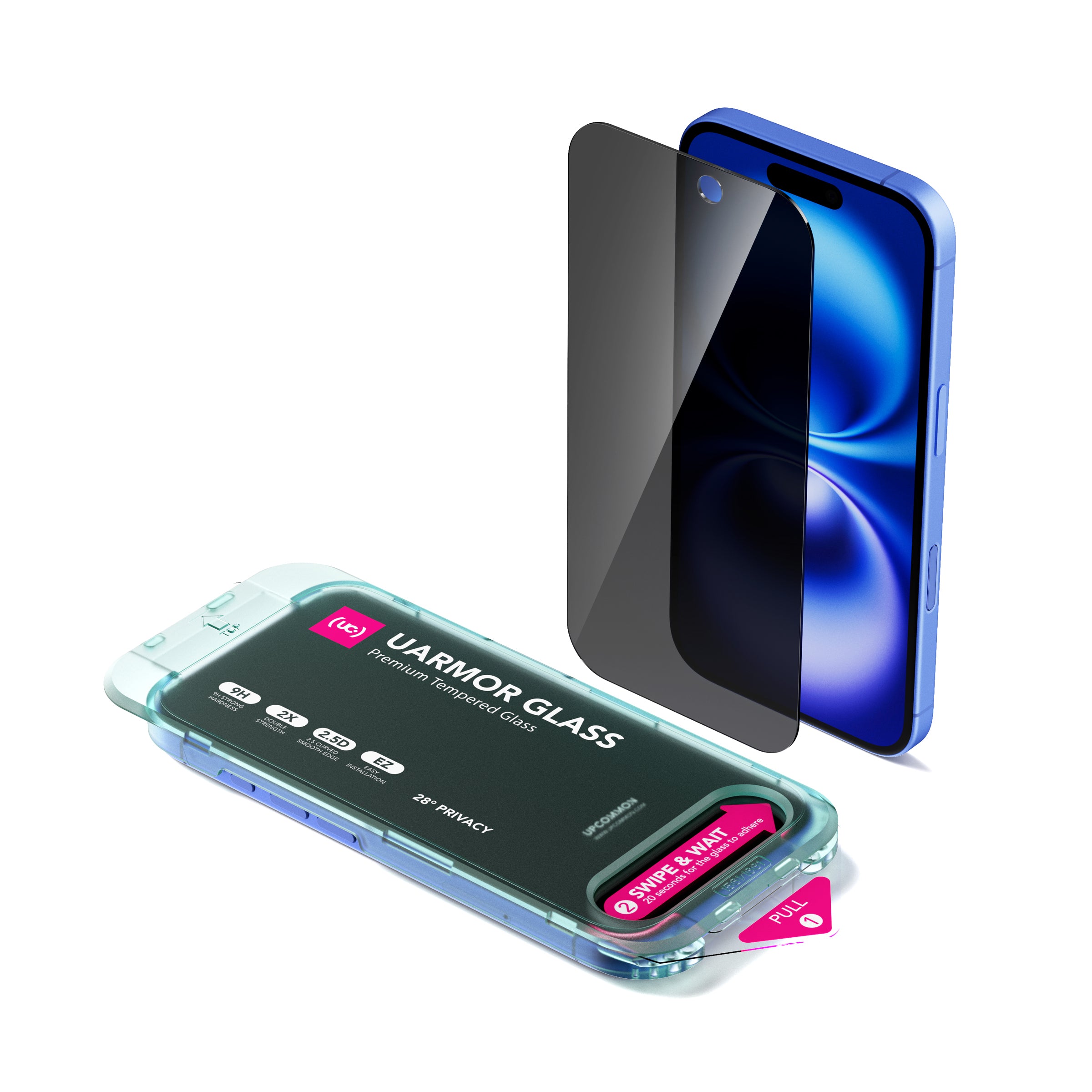 UARMOR Glass PRIVACY Screen Protector for iPhone 16 Series (2Pack)