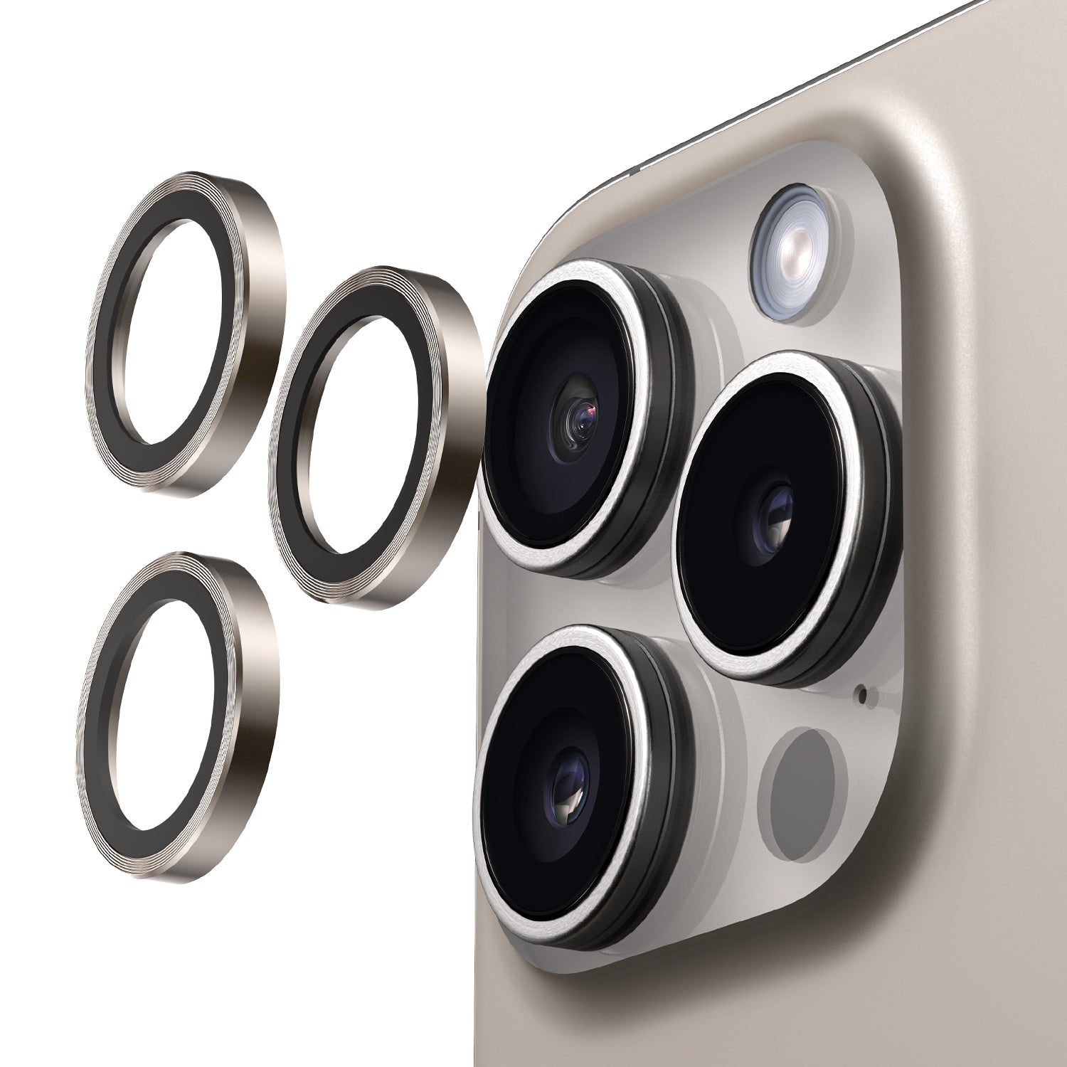 UARMOR Glass Lens Protector for iPhone 15 Pro & 15 Pro Max