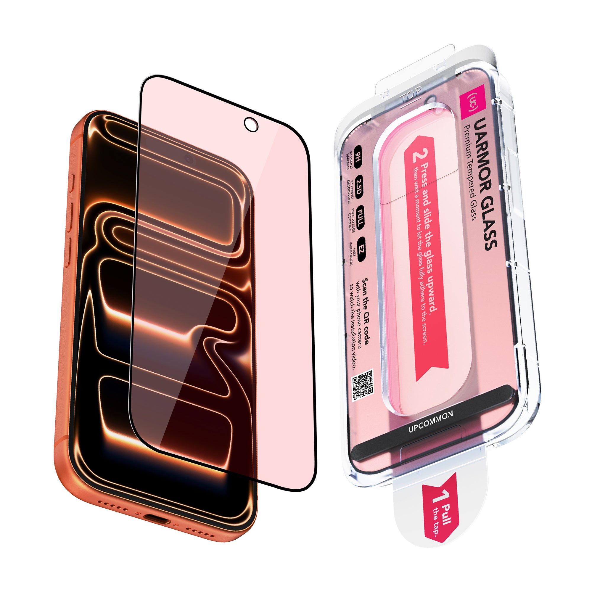 UARMOR Glass RED Screen Protector for iPhone 17 Series (2Pack)