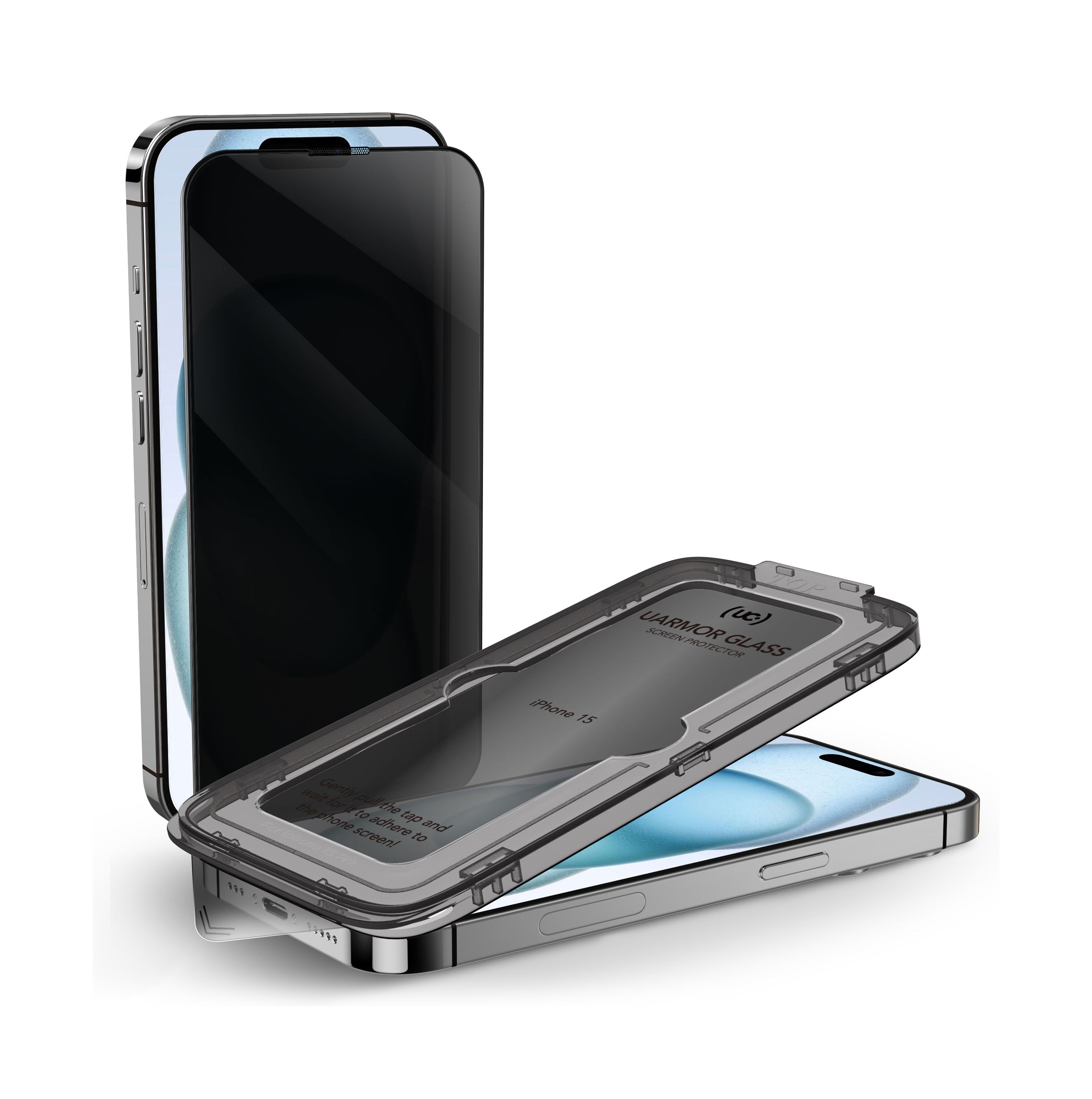 UARMOR Glass PRIVACY Screen Protector for iPhone 15 Series (2Pack)