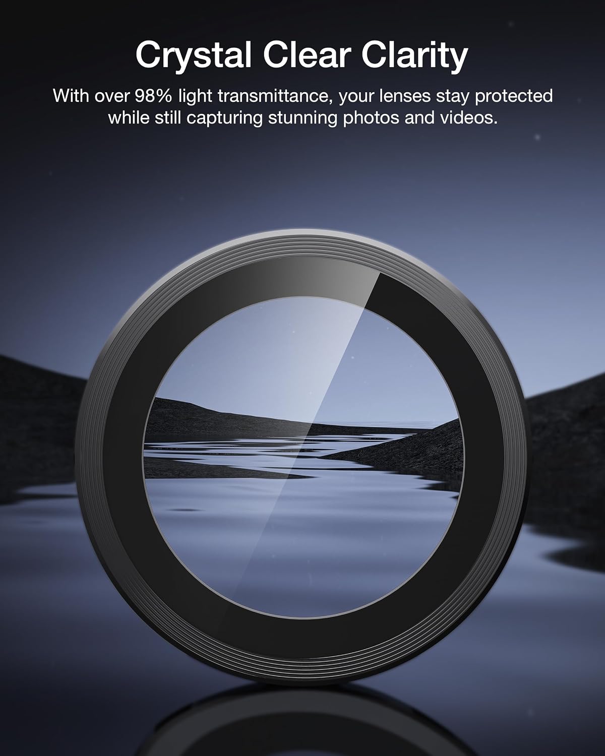 Crystal clear clarity with over 98% light transmittance