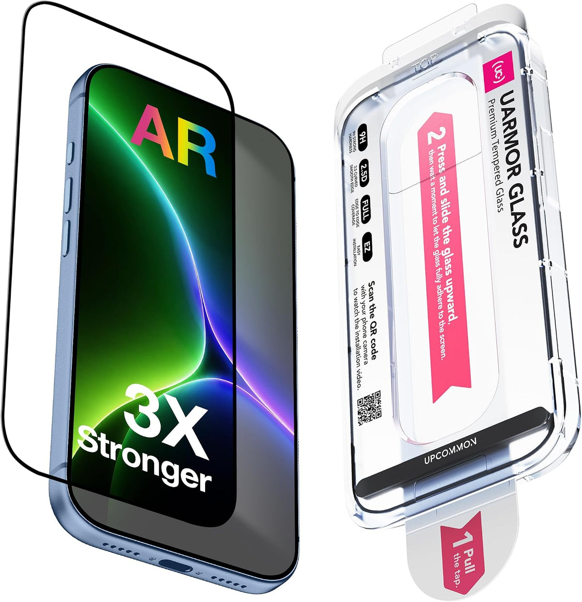 UARMOR Glass AR anti-reflective screen protector 2 pack for iPhone 18 Pro and 17 Pro