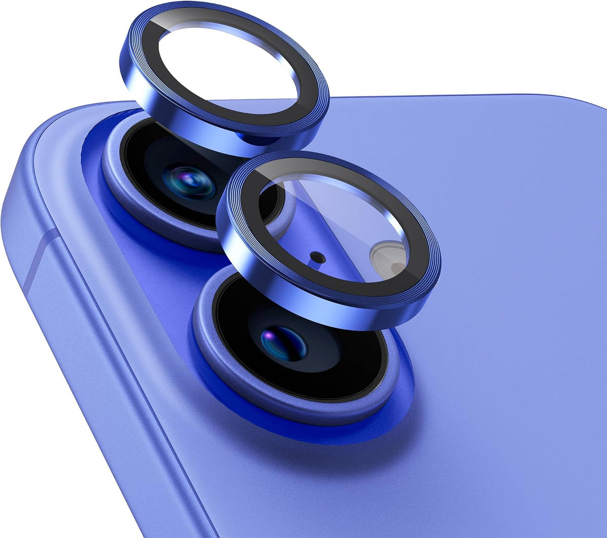 UARMOR Glass camera lens protector for iPhone 17, 16 and 16 Plus in Blue