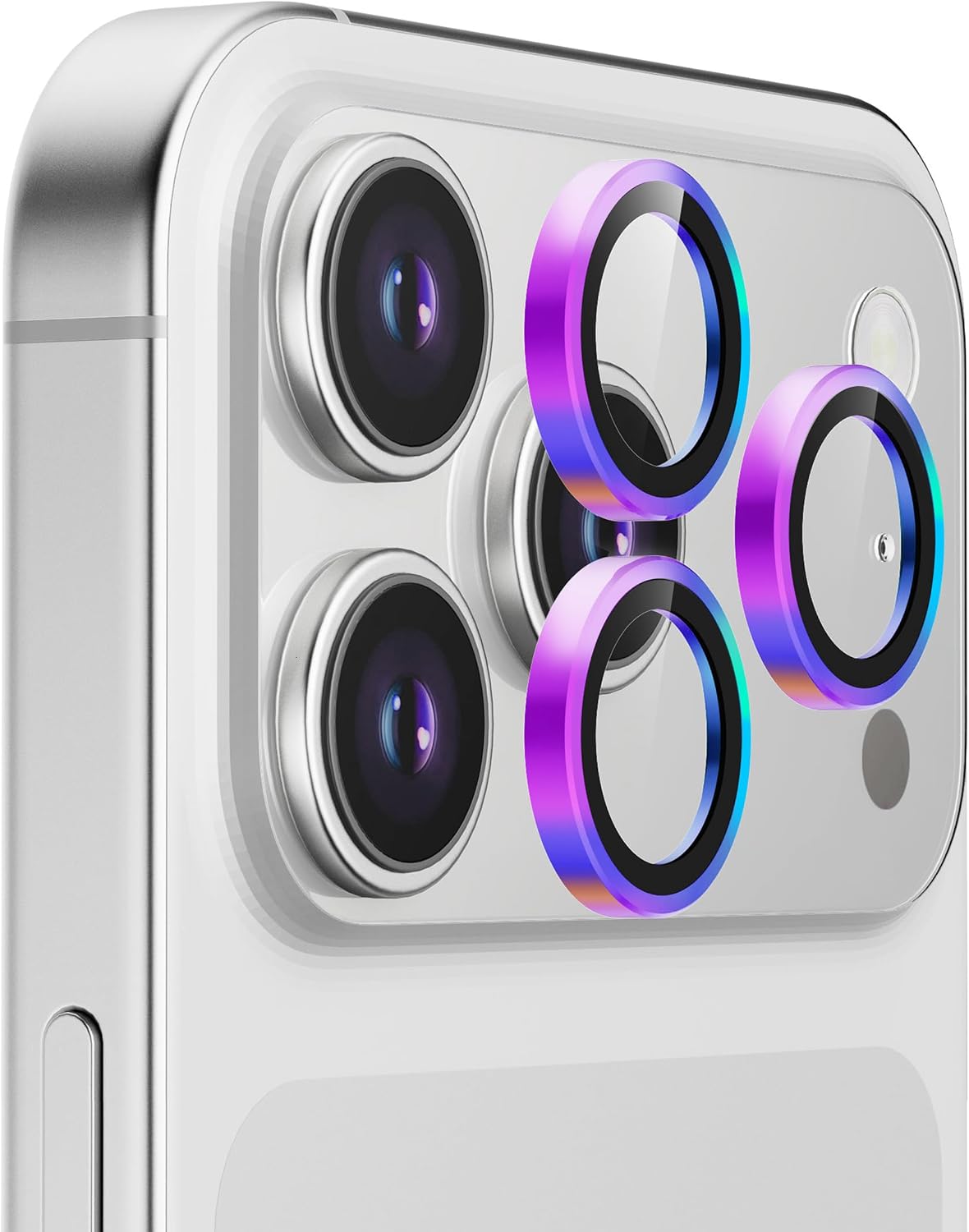 UARMOR Glass camera lens protector for iPhone 17 Pro and 17 Pro Max in Rainbow