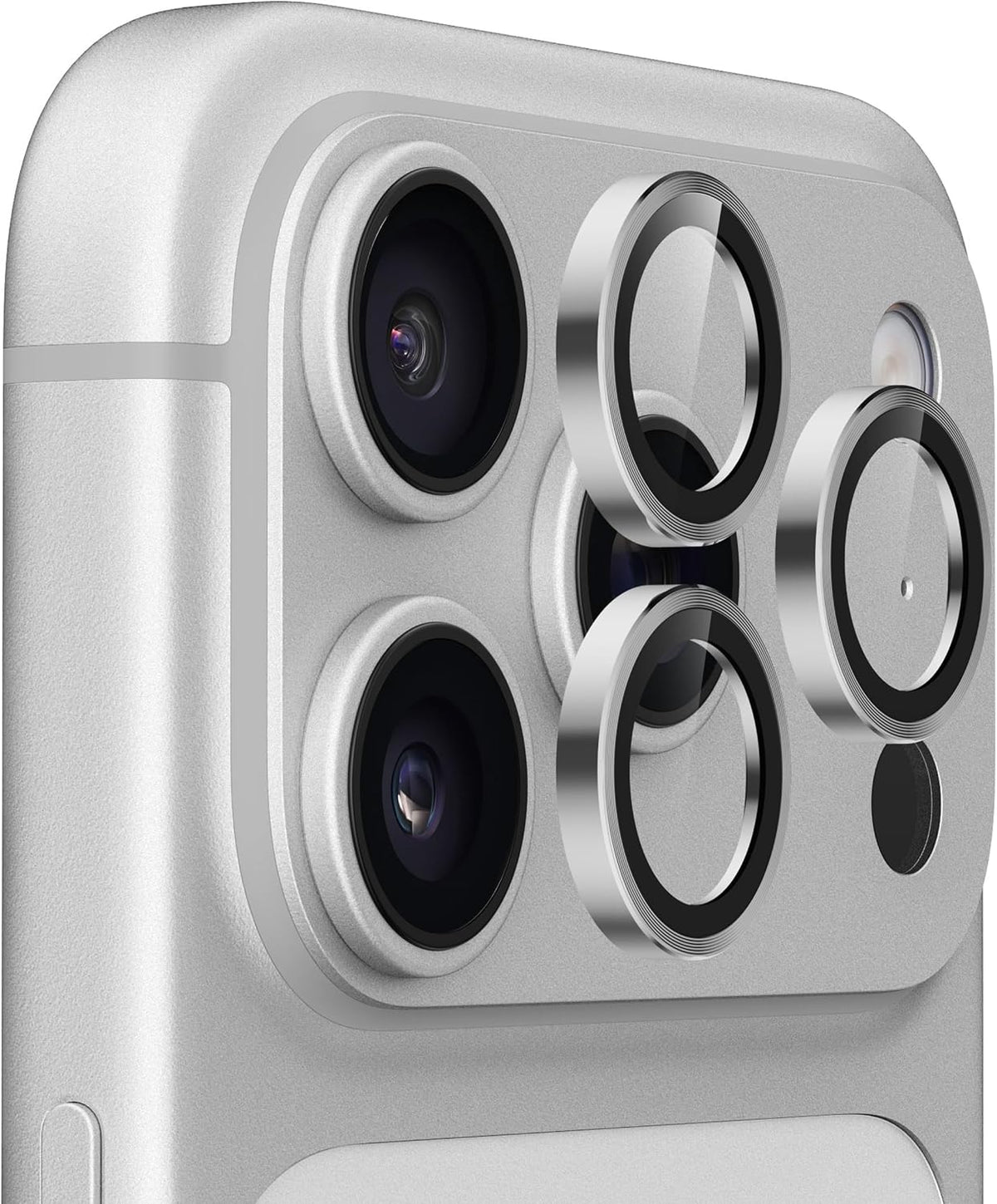 UARMOR Glass camera lens protector for iPhone 17 Pro and 17 Pro Max in Silver