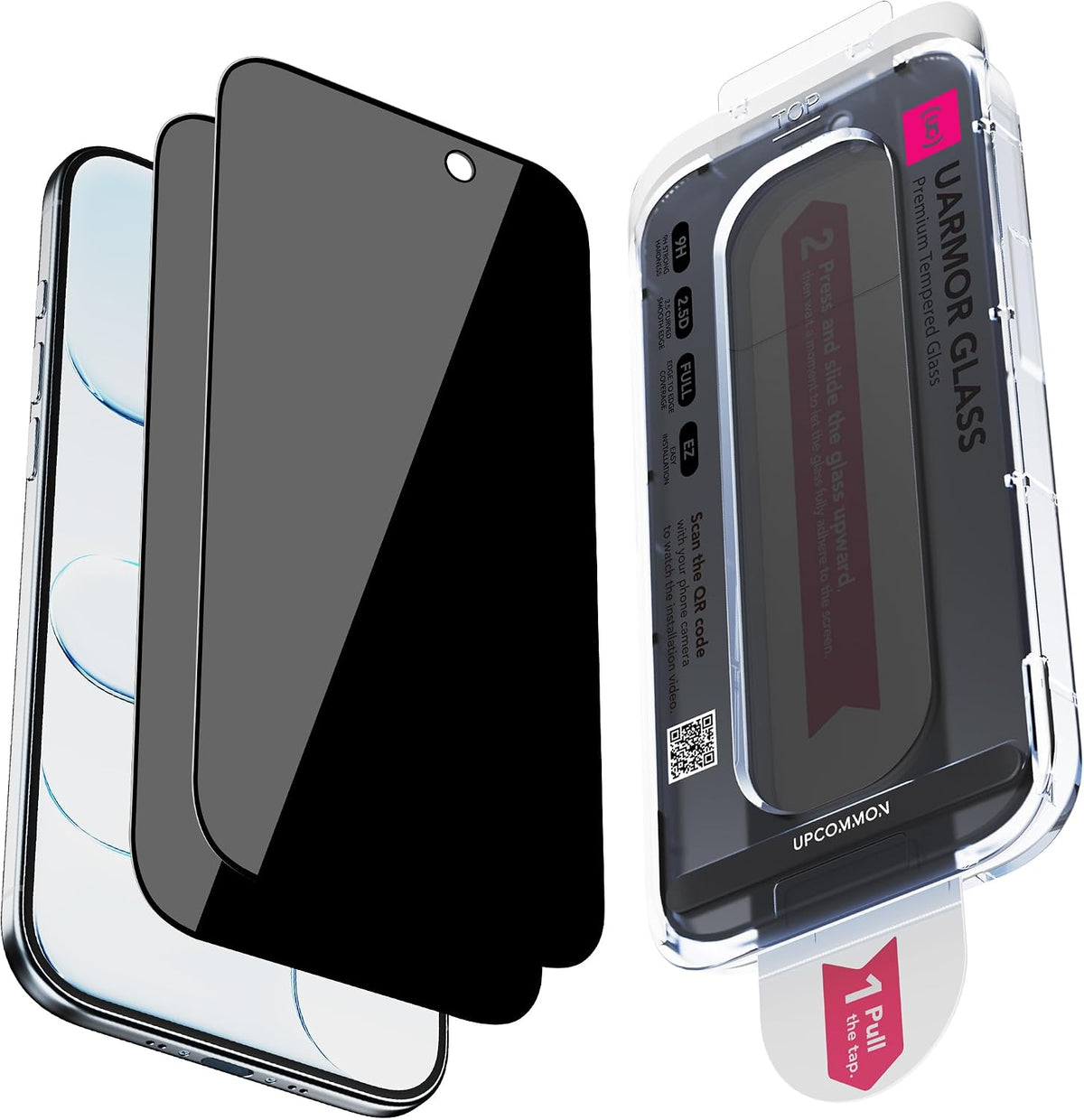 UARMOR Glass privacy screen protector 2 pack for iPhone Air