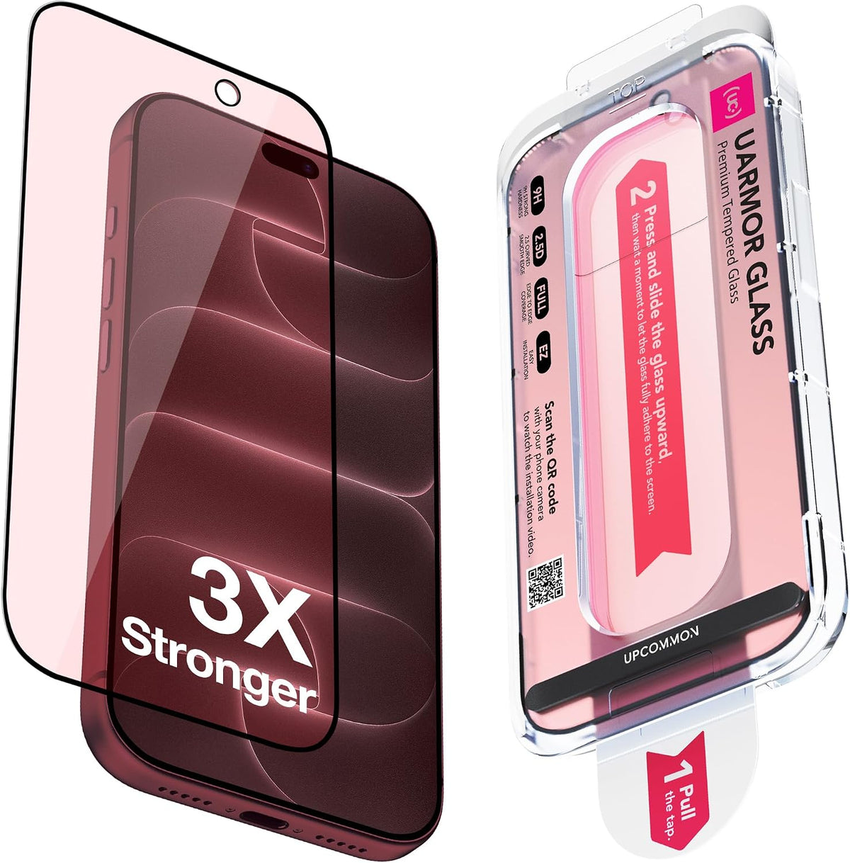 UARMOR Glass Red screen protector 2 pack for iPhone 18 Pro Max