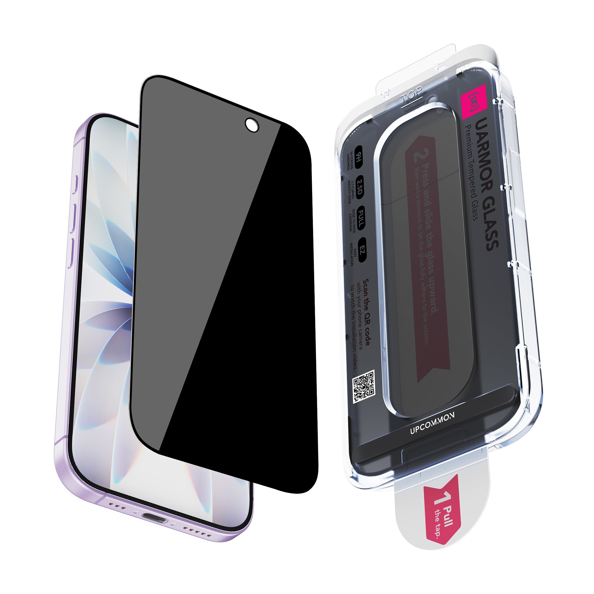 UARMOR Glass Privacy Screen Protector for iPhone 17 Series (2Pack)