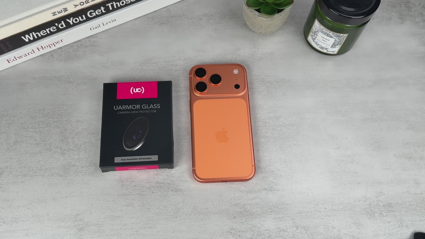 UARMOR Glass camera lens protector for iPhone 17 series product overview video