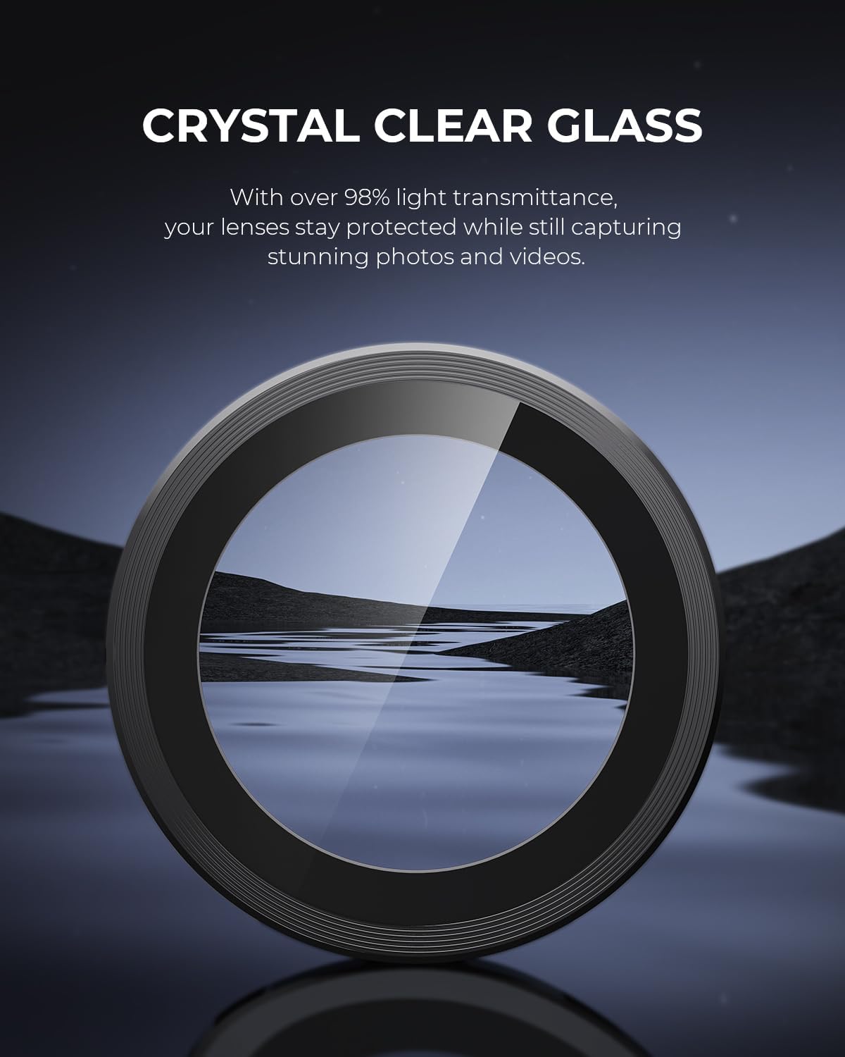 Crystal clear glass with over 98% light transmittance