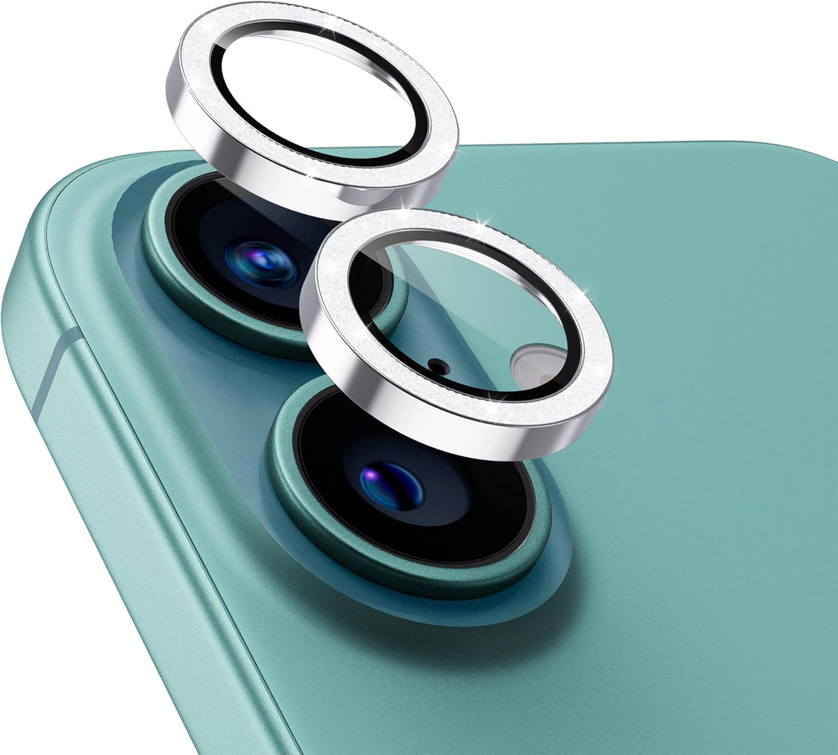 UARMOR Glass camera lens protector for iPhone 17, 16 and 16 Plus in Glitter