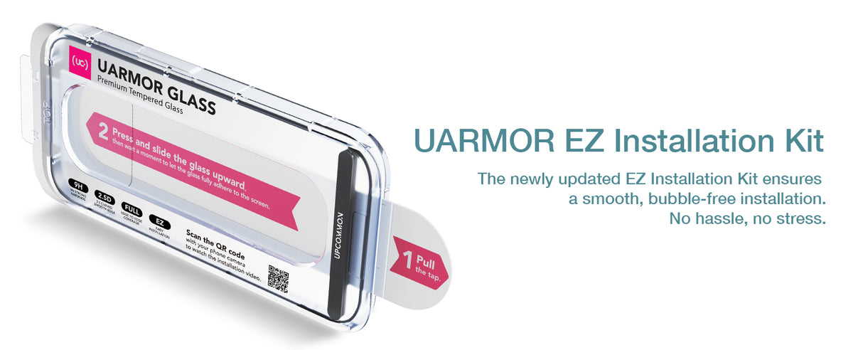 UARMOR EZ Installation Kit for a smooth, bubble-free screen protector installation