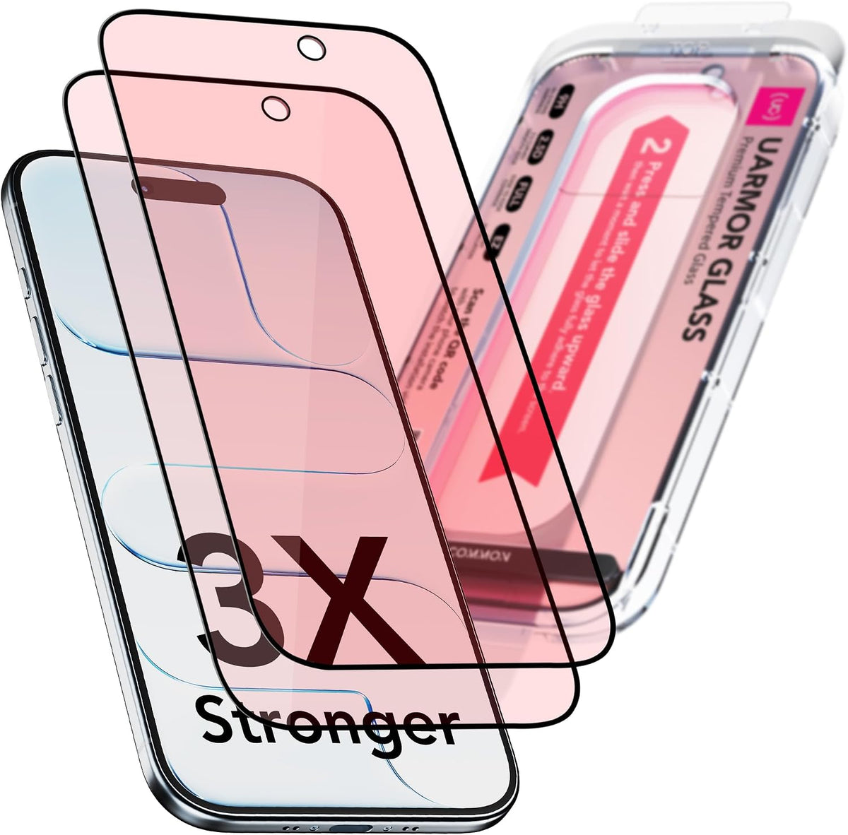 UARMOR Glass Red screen protector 2 pack for iPhone Air
