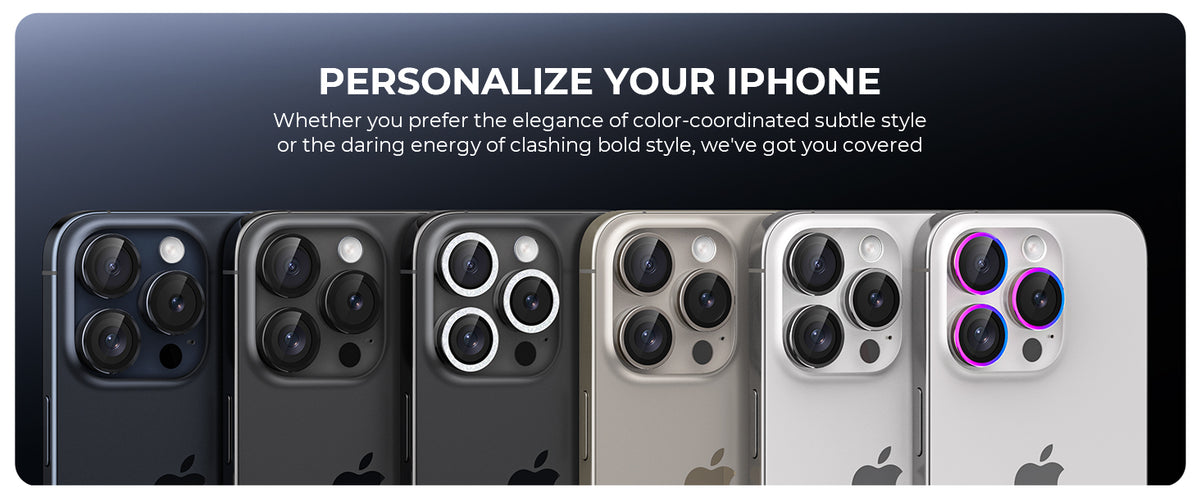 Personalize your iPhone with lens protector colors from subtle to bold